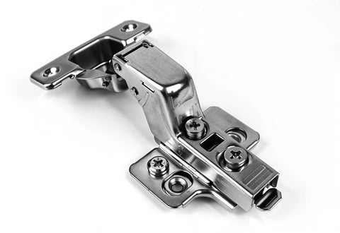 Inset Soft Close Frameless Cabinet Hinges for Kitchen, 110 Degree Opening, 6-Way 3-Cam Adjustable Concealed Hinges, metal view