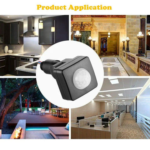 1 Piece PIR Motion Sensor Switch With Adjustable Detection Distance And Delay Time For Automatic Lighting Infrared Body Sensor
