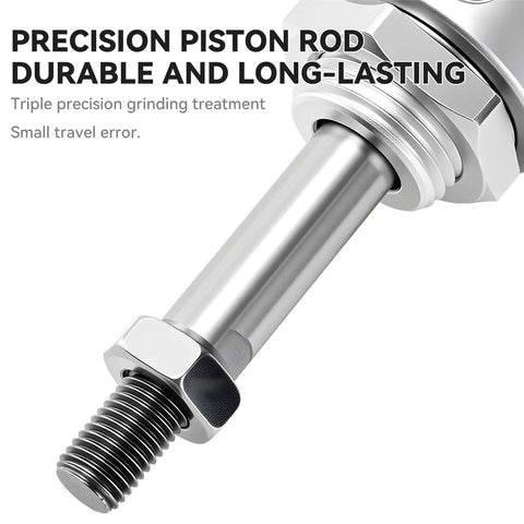 Precision piston rod of 32mm Bore 150mm Stroke Pneumatic Air Cylinder Double Acting With PT1/8 Port And 2 Pcs 8mm Fittings Aluminum Alloy