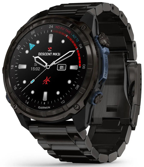 Descent Mk3i Titanium Dive Computer With Dope Extra Long Strap Up To 25 Days Battery Life AMOLED Display GPS Smartwatch 51mm