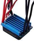 Beefy Sensorless 4800KV Brushless Motor And 25A ESC Combo for 1/18 and 1/16 RC Cars with blue cooling fins and wires