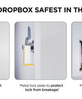 Drop Slot Safe For Walls With Dual Access Deposit Box Tubular Key Lock Anti Fishing Baffle Mail Catcher Wall Mounted