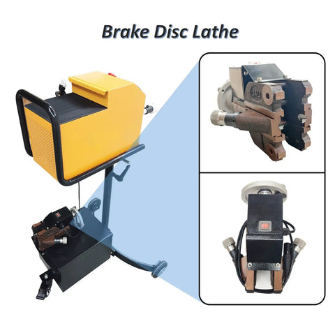 Pro Grade Brake Disc And Drum Lathe For Quick On Vehicle Repairs, Handles Up To 450mm Discs, Grinding Speed 8.5 mm Per Min