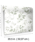 Dancing Leaves Peel And Stick Wallpaper Green And White For A Quick Easy Wall Makeover No Glue Needed Removable Roll