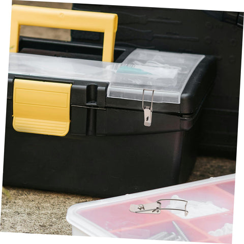Six Pack Stainless Steel Toggle Latch With Extended Hook And Spring Loaded Mechanism on toolbox for security