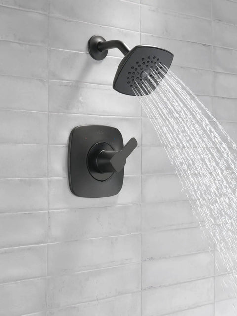 Modern 14 Series Matte Black Shower Faucet Trim Kit With Head And Handle Set T142339-BL-PP Valve Not Included in shower