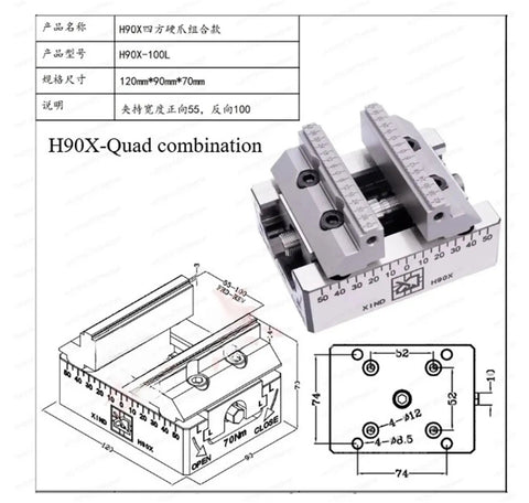Heavy Duty CNC Self Centering Bench Vise With Hydraulic Soft Jaw Setup Built Tough For Milling Drill Press jobs, 120mm size.