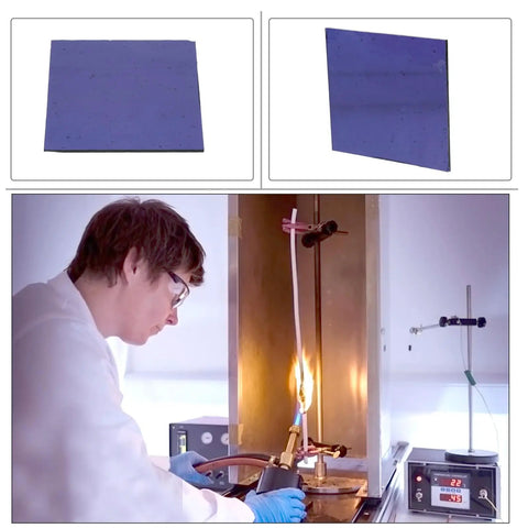 Cobalt Glass Sheet For Lab Experiments, Blue Glass For Flame Color Testing And Filtration, Protective Chemistry Supply For Industrial Cement And Steel Production, Lightweight And Portable Lab Gear For Field And Shop Use, cobalt glass sheets shown with flame test setup