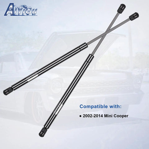 Rear Hatch Shock Strut Compatible With 2002-2014 Mini Cooper Replaces 4360 PM1095 SG302018 durable gas struts with black finish.