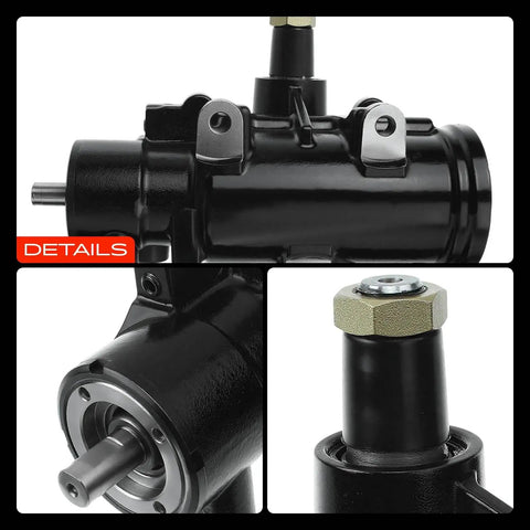 Complete Power Steering Gearbox Replacement Assembly For Chevy And Gmc Silverado Suburban Sierra Yukon Trucks To Fix That Wandering Wheel with detailed view.