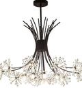 Modern Firework Crystal Dandelion Chandelier Pendant Lighting For Living Room Bedroom Dining Hallway 19 Light Black Ceiling Fixture