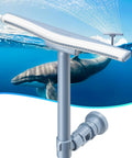 Whale Tail Pool Fountain Sprinkler For Above Ground And In Ground Pools With Adjustable Wide Waterfall Spray For Chill Vibes And Cooling, 10 To 20 Degrees, Gray