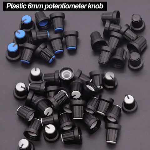 200 Piece Potentiometer Kit With Rotary Knobs And Nuts Washers For WH148 B Type Single Linear Taper 5K 10K 20K 50K 100K 250K 500K 1M Ohm
