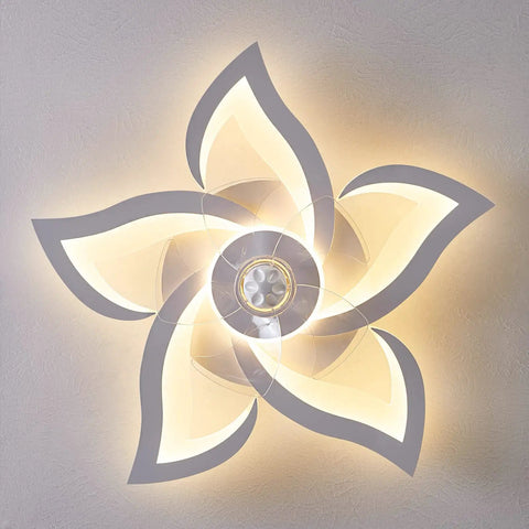 Flush Mount Ceiling Fan With Lights 24 Inch White Dope Remote Control Six Speeds Three Light Colors Low Profile Kitchen Fan