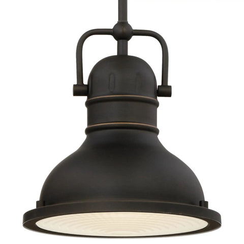 Boswell Mini Pendant Light In Copper With Vintage Inspired One Light Design, Prismatic Acrylic Lens, And Dimmable LED A19 Bulb