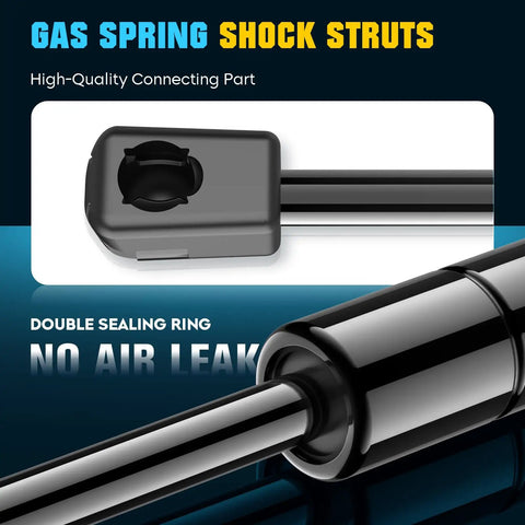 Gas spring shock struts for Toyota Sienna, high-quality connection part, double sealing ring, no air leak feature, durable design.