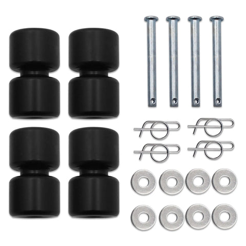 4 Pack Trailer Tailgate Lift Assist Rollers Kit For Two Sided Trailers Replacement Rollers With Pins Washers And Rings Fits GMNR 925 Lift System