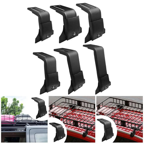 Heavy Duty Universal Roof Rack Bracket for Gutter Mounts 10cm Clamp On Car Roof Rack Hardware shown with installation examples