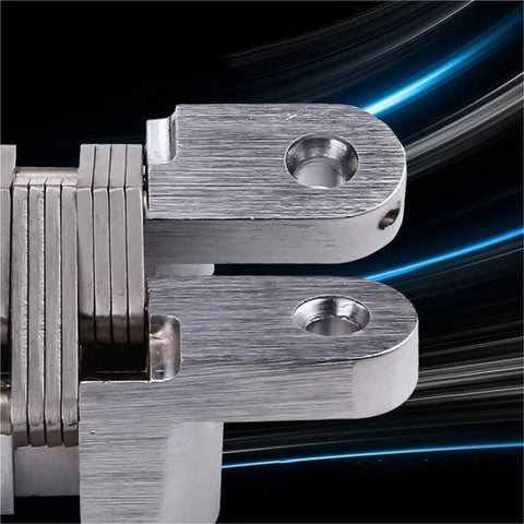 Premium 304 Stainless Steel Hidden Door Hinges Tough As Nails showing hinge detail and durable finish for seamless installation.