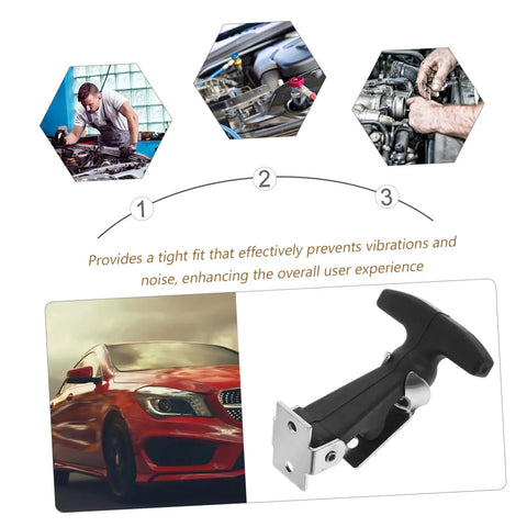 Elastic Rubber Hood Latch Kit For Vehicles With Shock Absorption And Easy Install Vibration Dampening in black on white background