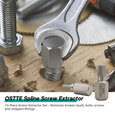 Bolt Extractor Kit And Screw Extractor Set With 40 Left Hand Heavy Duty Cobalt Drill Bits And Easy Out tool in use