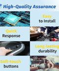 Infographic highlighting features of Hyundai Accent Front Left Driver Power Master Window Switch Control Button Replacement 2011 2017