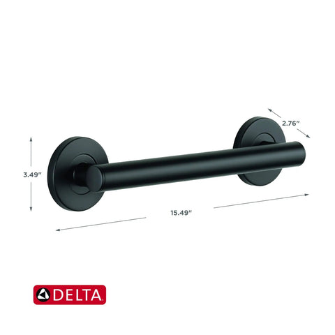 12 Inch Shower Grab Bar ADA Compliant Matte Black 450 Lb Capacity Bathroom Safety Handle For Shower And Tub Wall Mounted