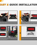 Installation guide for Steel Trailer Light Boxes Housing Kit Two Pack With Amber Side Marker Lights And Red Oval Stop Brake Turn Signals.
