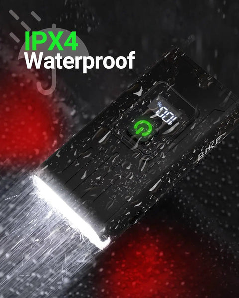 Lit Ultra Bright Bike Light Set Front And Rear USB Rechargeable Headlight with waterproof design in rain