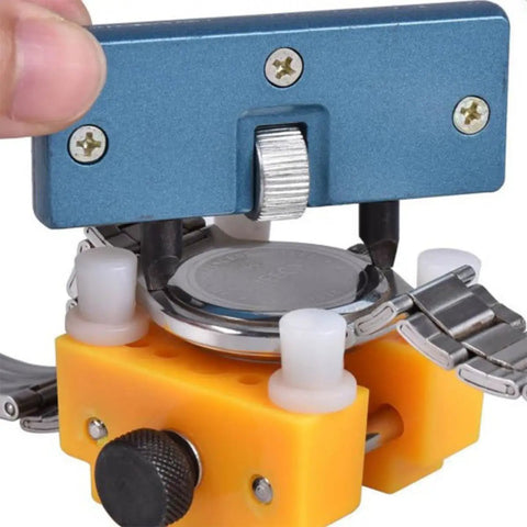 Pro Grade Adjustable Watch Back Case Opener Tool For DIY Watch Repair Stainless Steel Screw Wrench Kit Watchmaker Holder