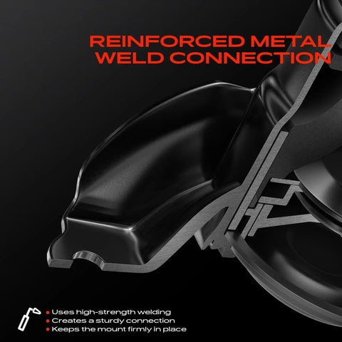 Close-up of the reinforced metal weld connection in the Heavy Duty Built Tough Engine Motor And Transmission Mount Kit With Torque Strut Replacement For Buick Encore 1.4L Chevy Trax Automatic.