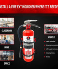 Heavy Duty Fire Extinguisher Mounting Bracket Kit For 2.5 Lb And 5 Lb Extinguishers, Easy Install Car And Off Road Wall Mount, Fits Most Brands.