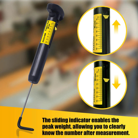 Manual Trigger Pull Scale For Accurate Pull Force Measurements Mechanical Trigger Gauge 8 Oz To 8 Lb Easy Grip Durable Precision Tool Perfect For Enthusiasts And Pros, black handheld scale with yellow marked dial