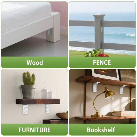 3x3 Inch Galvanized Steel L Brackets Built Tough Heavy Duty Wall Support for furniture and shelving projects.
