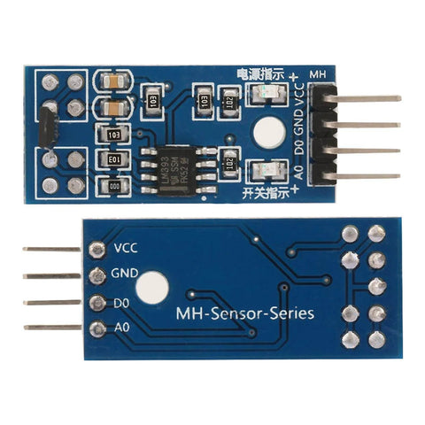 Front and back view of the Compact 3144E Hall Effect Magnetic Sensor Pack For Speed Counting And Position Detection With High Sensitivity