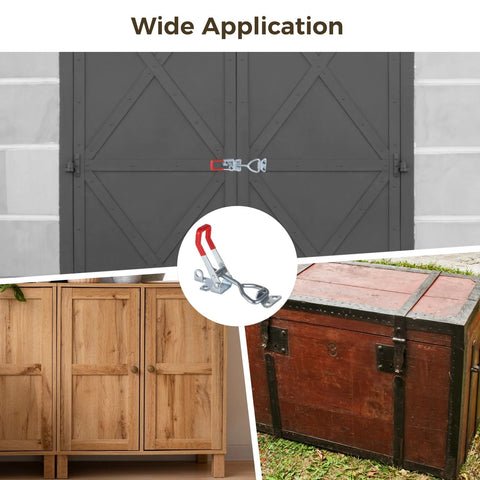 Adjustable Latch Clamp Kit Heavy Duty 1320 Lbs Capacity Industrial Grade Toggle Hasps for doors and cases, wide application