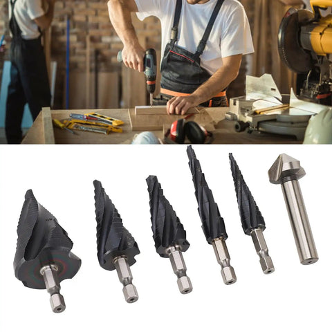 Mavaol Premium Step Drill Bit Set With 4 Flutes And Cobalt M35 Steel For Stainless Steel Hard Metal Drilling Plus Standard Twist Bit Kit Ultimate Heavy Duty Hole Punching Tool For Pros, step bits and wood drilling