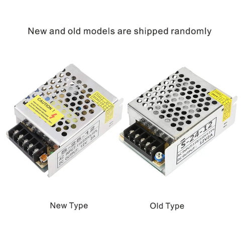 Heavy Duty 12V 2A DC Switching Power Supply Driver for Industrial Equipment and LED Home Lighting Aluminum Alloy Case, Rust Resistant, Durable Build, Reliable Performance, A Real Workhorse for Tough Environments, new and old type