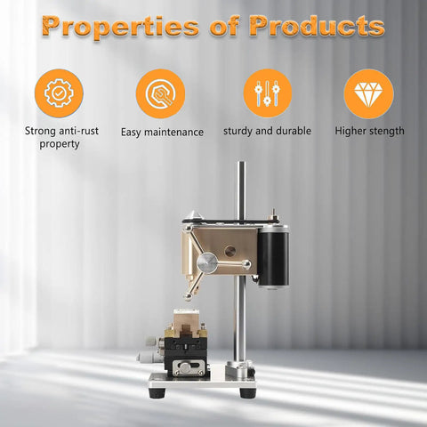 Compact Precision Variable Speed Mini Drill Press With Slide Portable Benchtop Machine side view with sturdy construction and detailed components