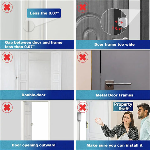 Heavy Duty Door Reinforcement Lock Withstands 800 Lbs Of Force For Kids Safety And Home Privacy, 16 Times Stronger, improper installation guide