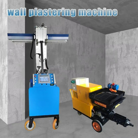 Heavy Duty Automatic Cement Rendering Machine Hella Smooth Plaster Smoothing with digital interface for wall finishing.