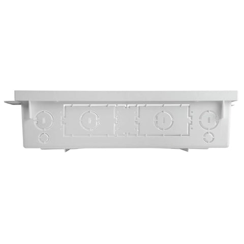 Front view of 20 Inch Media Enclosure for WiFi Transparency and Cable Management, Recessed Wall Box With Extra 1.2 Inch Depth, ABS Plastic, White
