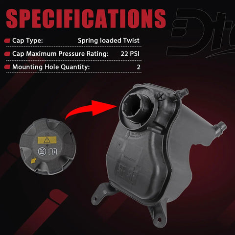 Engine Coolant Reservoir With Cap Replacement For BMW E90 E91 E92 E93 328i 330i 335i X1 Z4 2007 2016 specifications