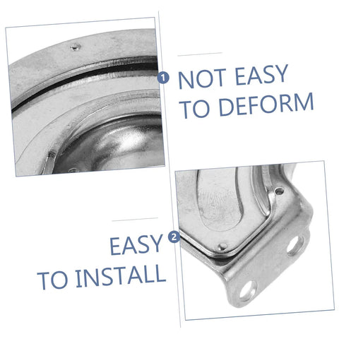 Close-up of Heavy Duty Stainless Steel Curved Concealed Cabinet Hinges Pair With 90 Degree Limit Stopper For Smooth Door Swing and Rock Solid Cabinet Setups No Sweat Assembly showing durability and installation features.