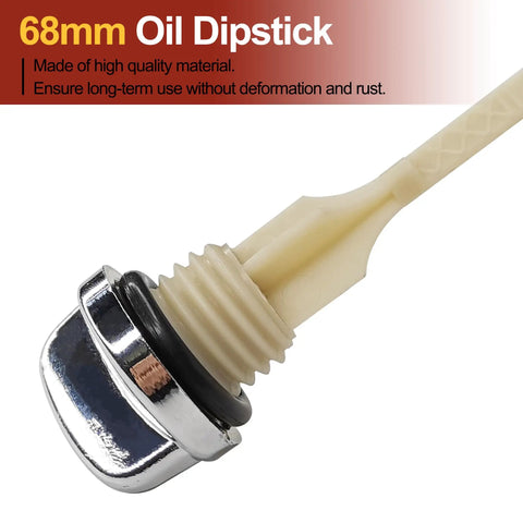 68mm Oil Dipstick Replacement For 50cc 70cc 90cc 110cc 125cc Horizontal Engines In ATVs Quads Go Karts Dirt Bikes And Motorcycles white handle
