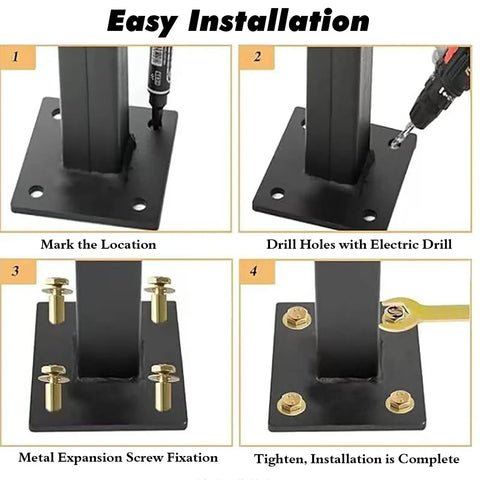 Top Shelf Metal Guardrail Poles For Stairs And Decks 20 Pack Cuttable Stair Railing Posts installation process steps