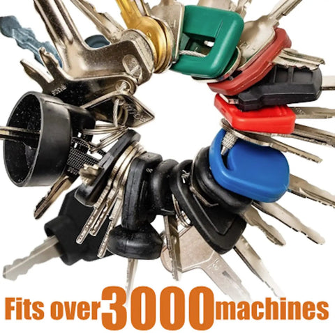 Heavy Equipment Key Master Set With Smart App Locator And Numbered Tag Hanger Built For Fleet Machinery compatible keys for over 3000 machines.