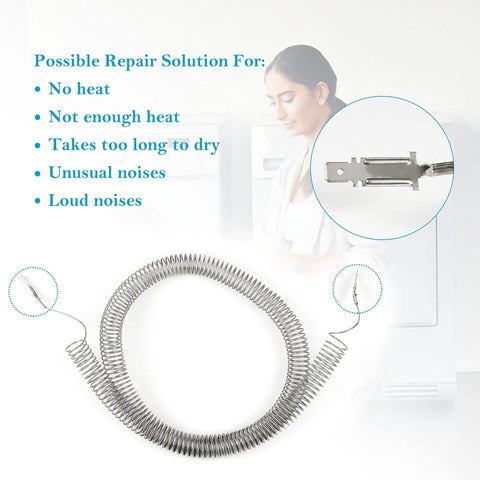 5300622034 Dryer Restring Heating Element Coil Replacement For AP2135128 AH451032 EA451032 PS451032 coiled wire close-up