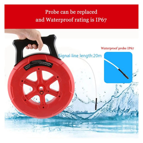 Bullseye Accuracy Heavy Duty Stud Finder And Wall Scanner For Metal Pipes PVC Plumbing Blockages with waterproof probe and handle.