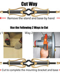 Cutting guide for Built Tough Glass Balustrade Railing Posts and Metal Staircase Balusters with instructions for manual and power tools.